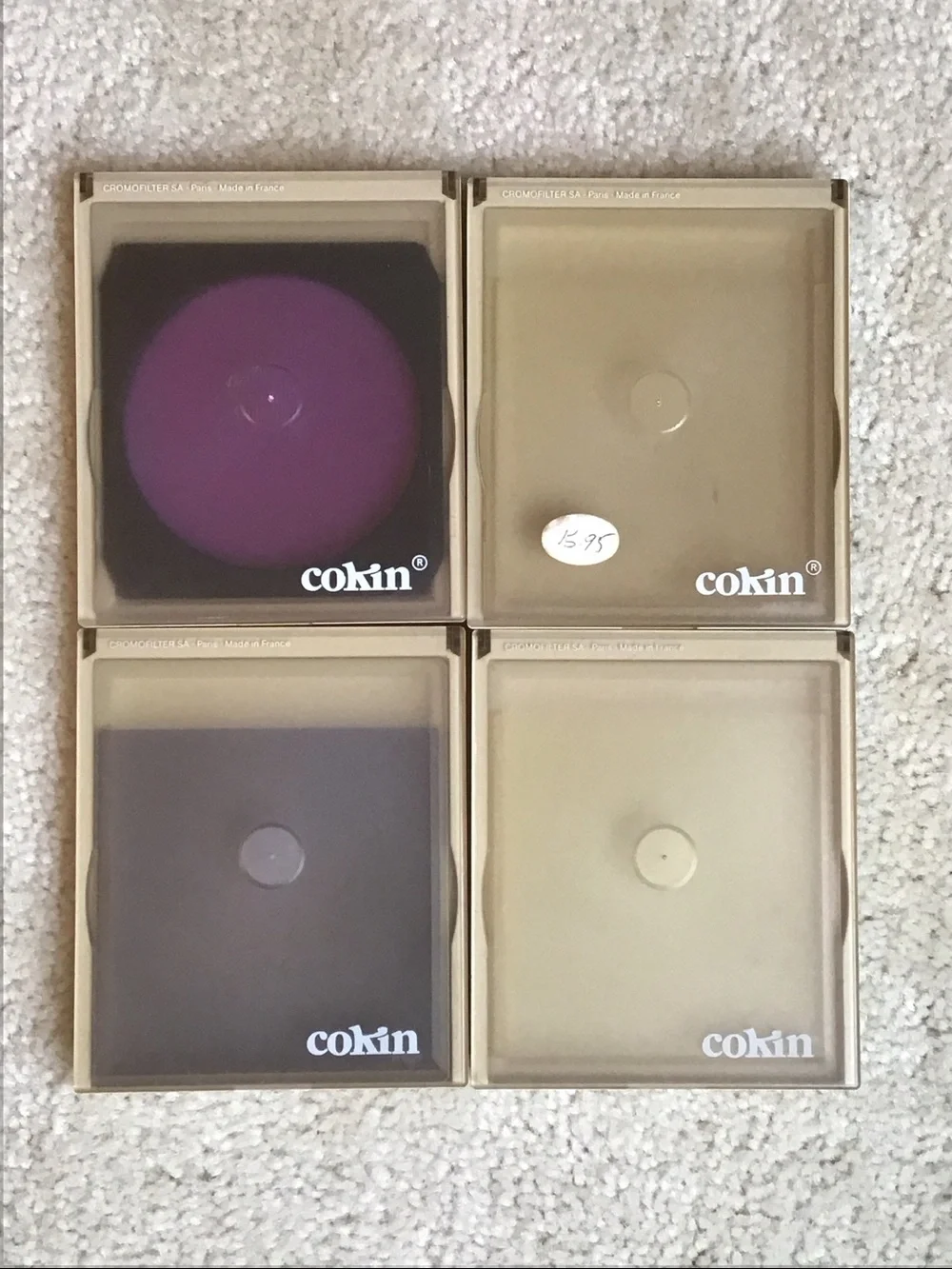 4 Vintage Cokin Cromofilter SA, P 194, P 025, P 083, and P 86 with original case